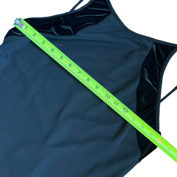 Vintage Gunne Sax 90s Y2K Velvet Panel Slip Maxi Dress - Picture 9 of 12